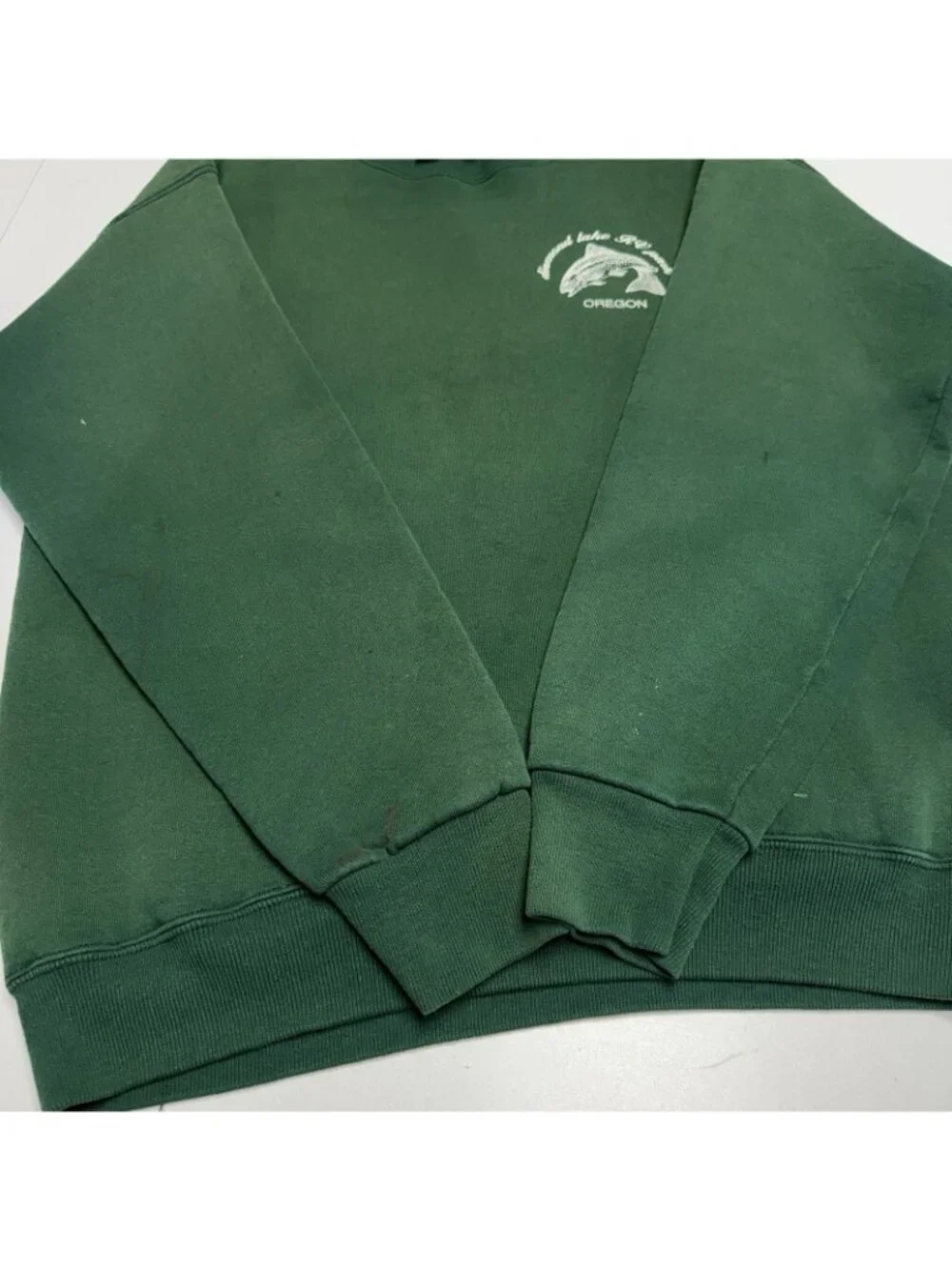 Vintage 90s Diamond Park Oregon Sweatshirt Mens XL Green Outdoor Nature - Picture 7 of 14
